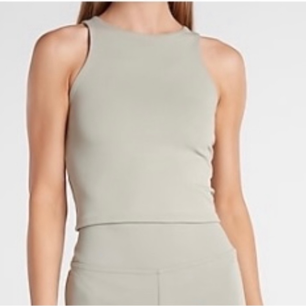 NWOT Express Body Contour High Compression High Neck Cropped Tank